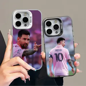 Messi phone case Casing For iphone 16 15 14 13 12 11 PRO PLUS MAX football Acrylic phone case fashionable anti fall protection phone case Hard Black Silver Stylish Shockproof Phone Cases Shell Cover Anti sweat and anti yellowing Protective Protector