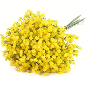 Baby Breath Flowers, 6pcs Artificial Full Moon Plant Decorative Fake Flowers, Artificial Flower Arrangements, Artificial Flowers Set, Wedding Party Home Garden Decoration