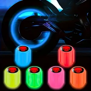 6-Piece Premium Automotive Tire Valve Cap Protectors, Durable Universal Car Parts, Essential Auto Tire Replacement Accessories