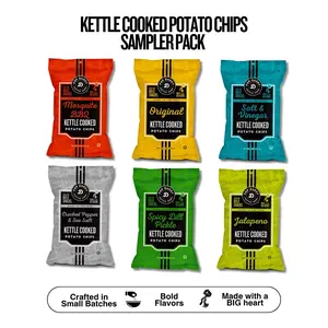 Pop Daddy Kettle Cooked Potato Chips Sampler Pack | 6 pack