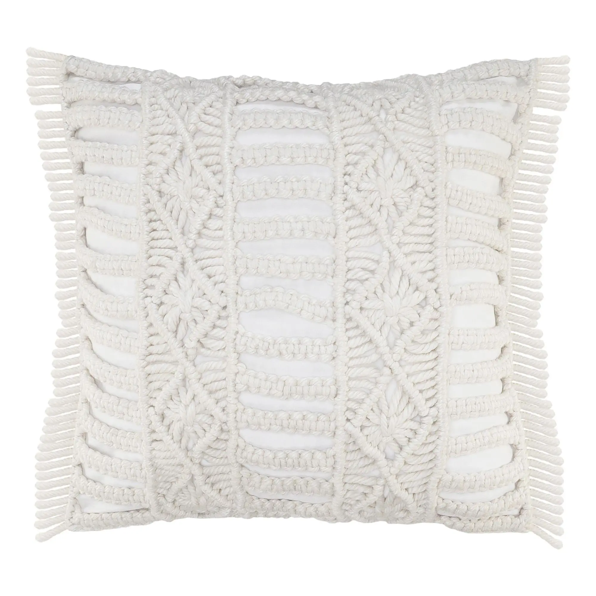 Ox Bay Handmade Macrame Indoor/Outdoor Throw Pillow
