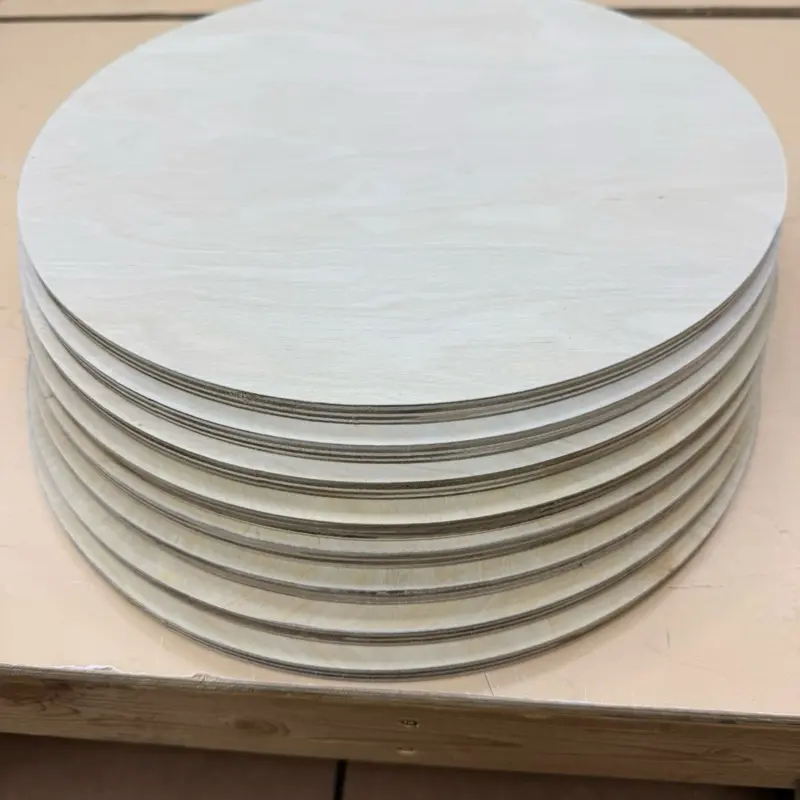 10 Pack 15in Wood Rounds 1/2” Thick Birch | CNC Cut Door Hanger Blanks | Bulk Craft Bundle