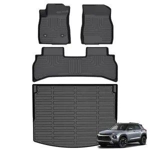 COLANAT for Chevy Trailblazer 2021-2025 (AWD - Upper Deck Only) Floor Mats & Upper Cargo Liner Set, Fits Chevrolet All-Weather 3D Custom High-Wall Waterproof Durable Non-Slip Odorless Easy Clean Black