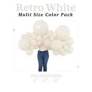 Retro White Balloon Pack with Optional Add-Ons