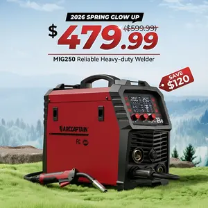 ARCCAPTAIN MIG250 Multi Process Welder 250 Amps MIG Welder Welding Machine Heavy Duty Work Portable Welder welder machine