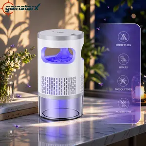 Gainstarx Indoor Insect Trap with Light and Suction Non Zapper Flying Bug Catcher for Mosquitoes Fruit Flies Gnats and Moths for Home Use