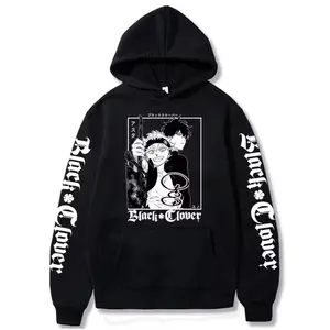 Yuno and Asta Black Clover Hoodie with Grinbellor in Trendy Hip Hop Sweatshirt Style