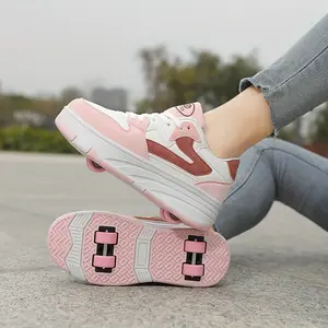 1 Pair Women'S Fashion Roller Skates - Low-Top, Wear-Resistant, Non-Slip TPU Upper, Fabric Lining, TPR Sole, Versatile for All Seasons Indoor/Outdoor Use