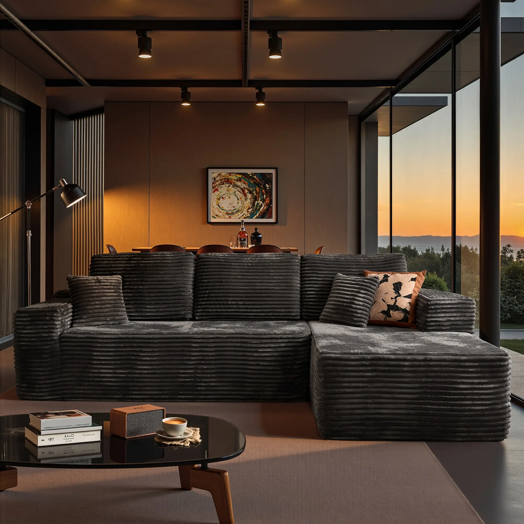 Dark grey（Right Chaise + Left Armrest）