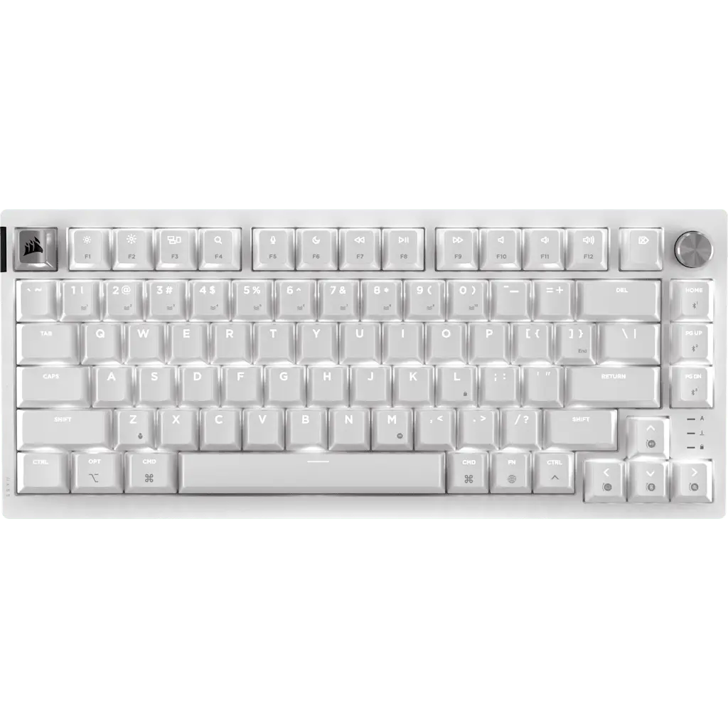 K65 PLUS 75% RGB Mechanical Gaming Keyboard for Mac and PC – Frost White K65 PLUS 75% RGB Mechanical Gaming Keyboard for Mac and PC – Frost White