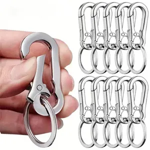 Metal Keychain Key Ring Keyring Carabiner Clip Keychain Holder Organizer for Home Car Key Finder Wallet Charm Lanyard Hook for Men Women