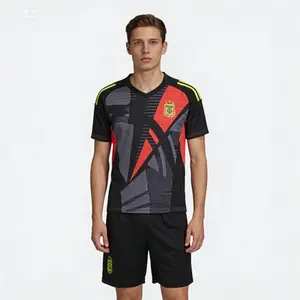 Adult Set Football Jersey Design High-Quality Quick-Drying Breathable Stretchy Goalkeeper Jersey Set for Intense Matches