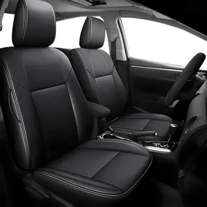 Custom Full Set Leather-Like Car-Friendly Seat Cushions for 2015-2023 Challenger, Black Airbag-Safe Car Seat Protectors, Zipper Design, Easy Access, Quick Installation, Breathable Fill, Scratch-Resistant Material