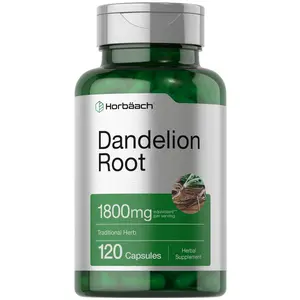 Horbäach Dandelion Root Supplement 1800mg | 120 Capsules | Non-GMO, Gluten Free