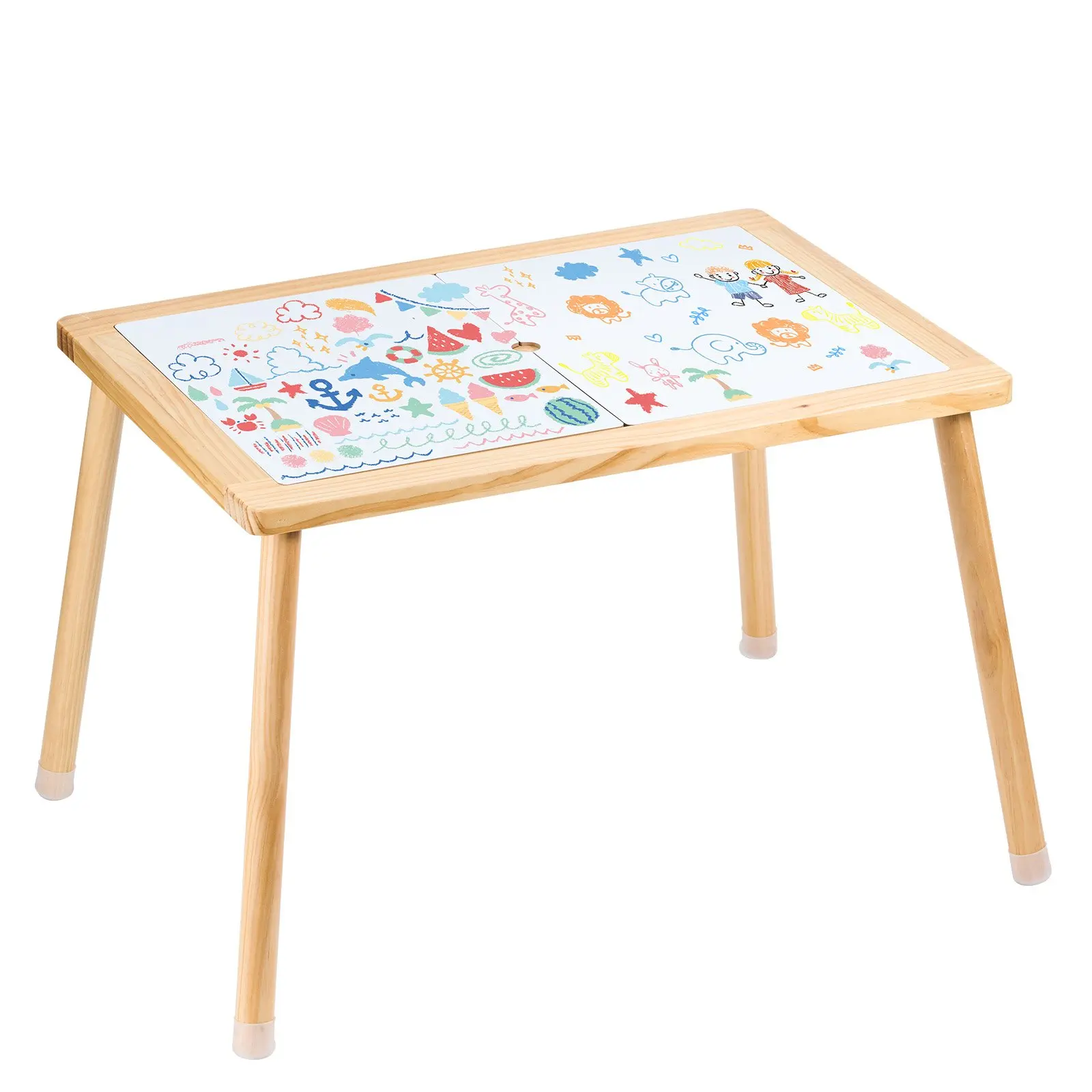 VEVOR Sensory Table for Toddlers, Kids Activity Table with Double-Sided Tabletop Non-Slip Feet, Indoor/Outdoor Play Activity Table, Wooden Sensory Table for Drawing Studying, Ideal Gift for Boy Girl