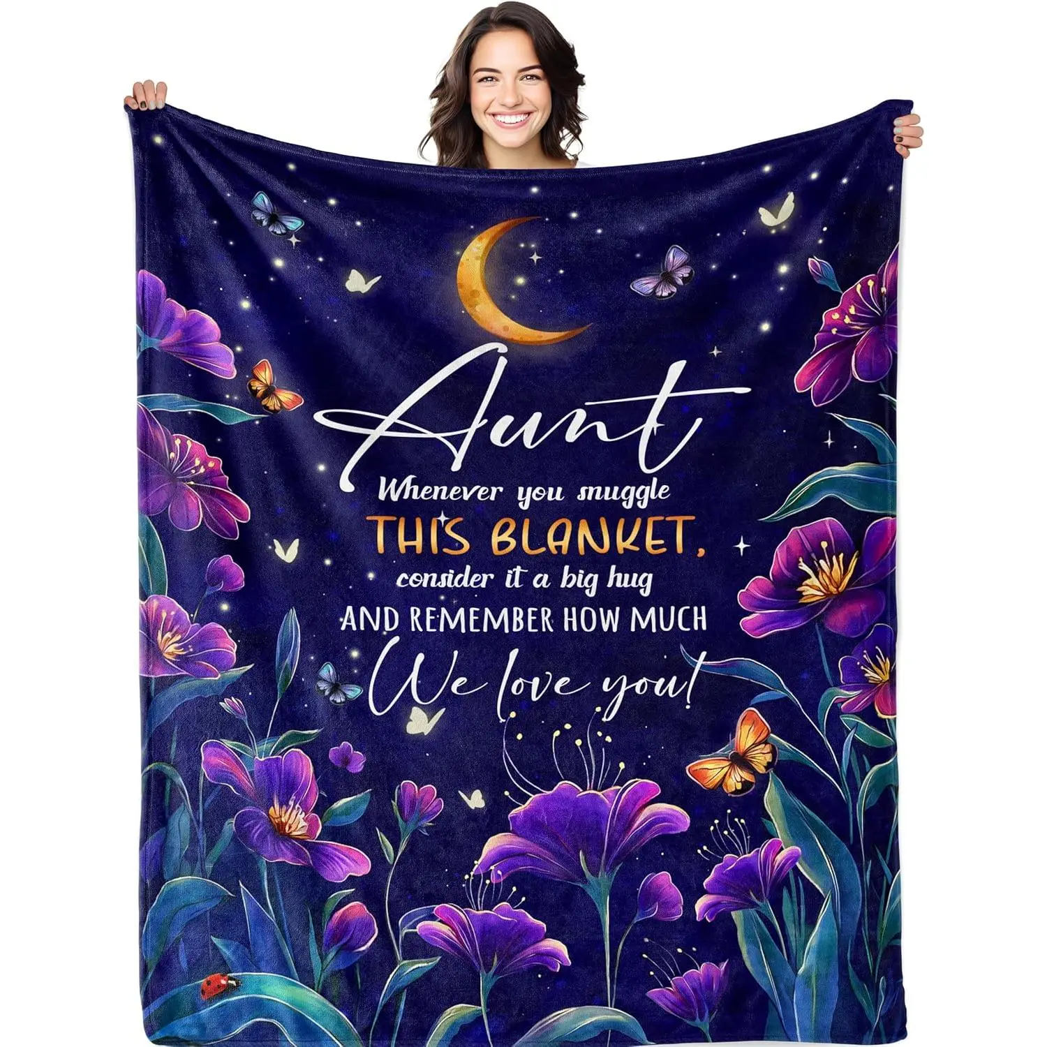 Aunt Gifts for Women Blanket 50" X 60", Birthday Gifts for Aunts, Best Aunt Ever Present from Nephew&Niece
