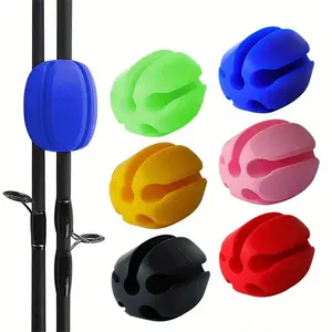 Silicone Fishing Rod Holder, Multifunctional Safety Grip Fishing Tool Accessory, Clip Ball for Rod Management and Protection, Fishing Tackle Organizer, Fishing Gear Accessories