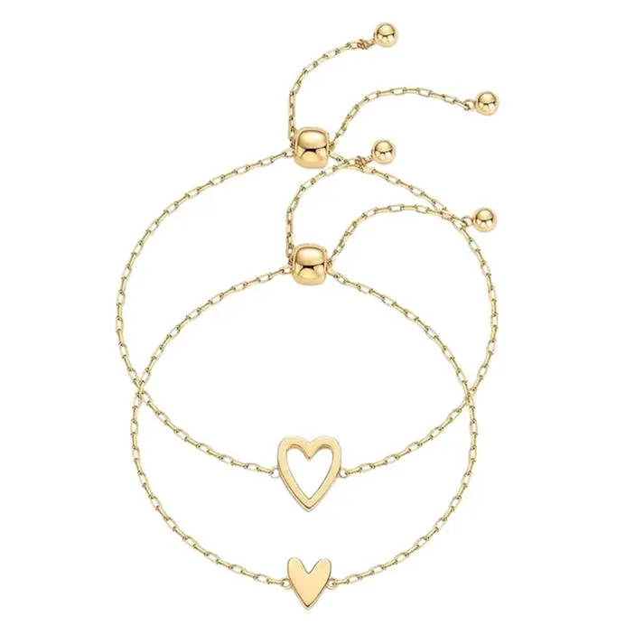 September Laurel Matching Heart Bracelets for Women – Heart Charm and BFF Friendship Styles Couple Bracelets translates to "Give to girlfriend Valentine’s Day gift