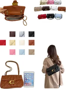 Women's PU Material Chain Bag, Fashionable Crossbody Shoulder Bag, Embellished Shoulder Bag, Ideal for Daily Commute & Outdoors, Stylish Design