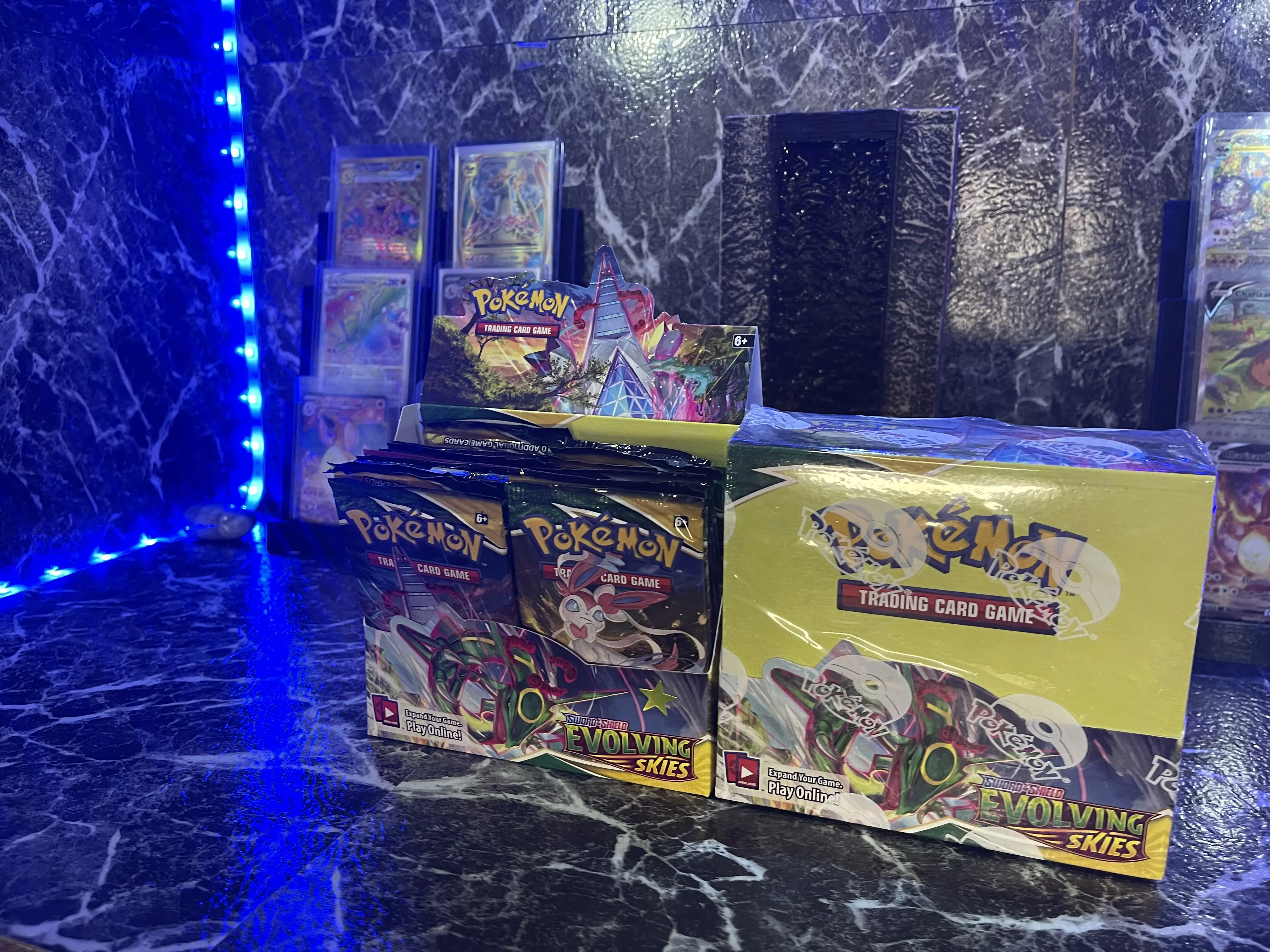 ** 1 POKEMON EVOLVING SKIES BOOSTER PACK** FROM FRESHLY OPENED FACTORY SEALED BOOSTER BOX