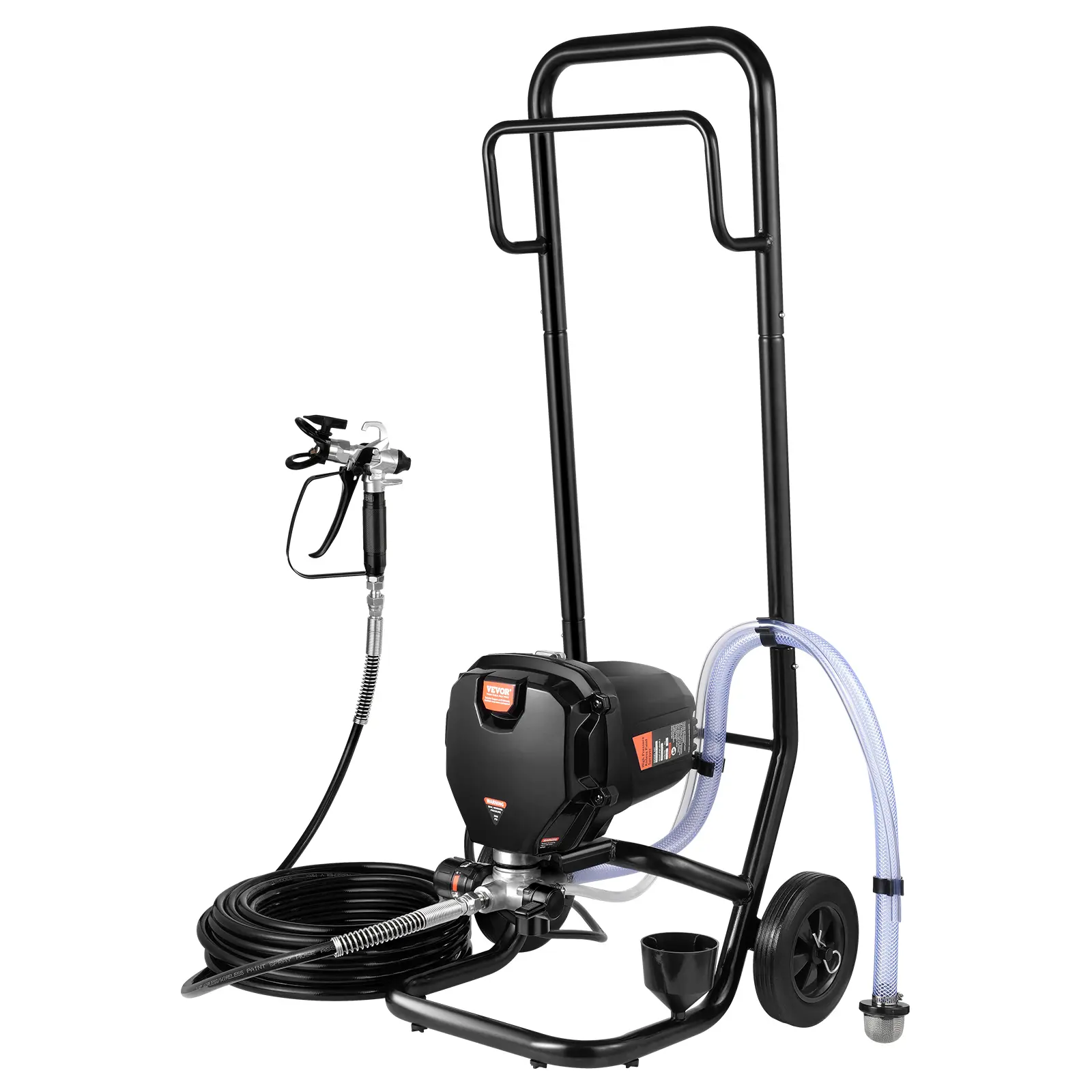 【Summerfinds】VEVOR 750W Stand Airless Paint Sprayer 3000PSI High Efficiency Electric Airless Sprayer With CartPaint Sprayers for Home Interior and Exterior Furniture and FencesFine And Even Painting Effect