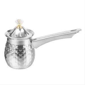 Turkish Coffee Pot,Coffee Maker Stainless Steel Coffee Pot,Stove Top Chocolate-Milk Warmer with Spout 200Ml