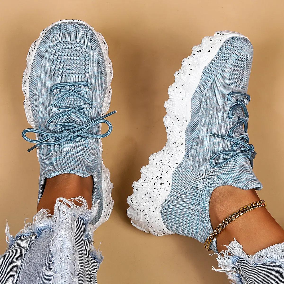 OFIREND Women's Athletic Chunky Sneakers - Breathable Mesh Fabric, Lightweight Non-Slip, Stable Chunky Sole, Sporty Chic Fitness Running Shoes for Gym Workouts, Comfortable Platform Walking Shoes, Casual Walking, Lace-Up Closure Tunes Your Fit, Breathable