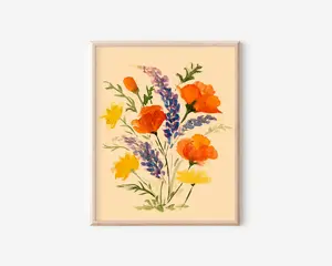 California Wildflowers Art Print (No Text)