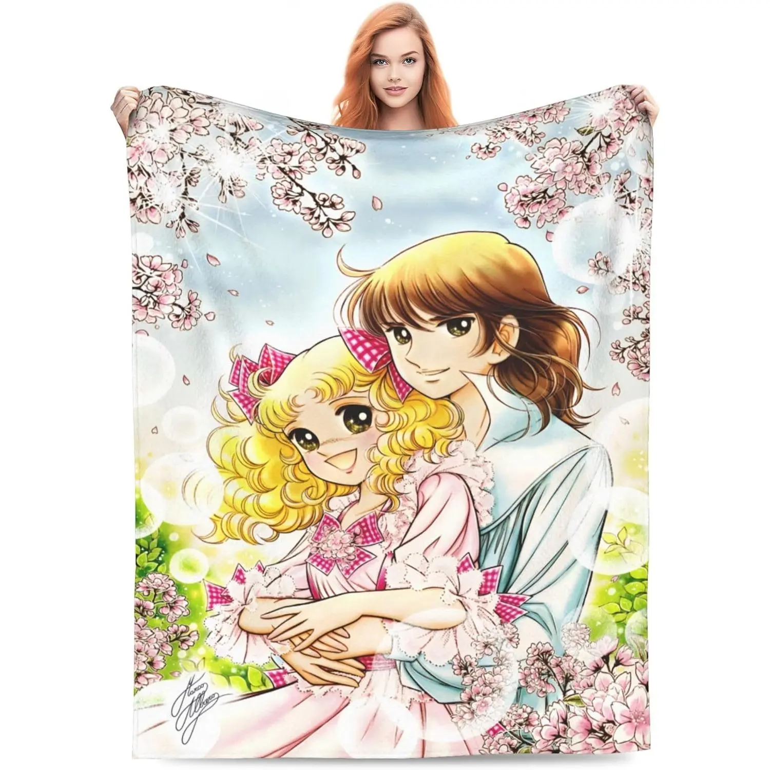 Microfibre 1980s Style Cozy Flannel Blanket - Candy Color, Wrinkle Resistant, Durable, Machine Washable 40x50 in Throw for Mom, Ideal for Lounging & Warmth