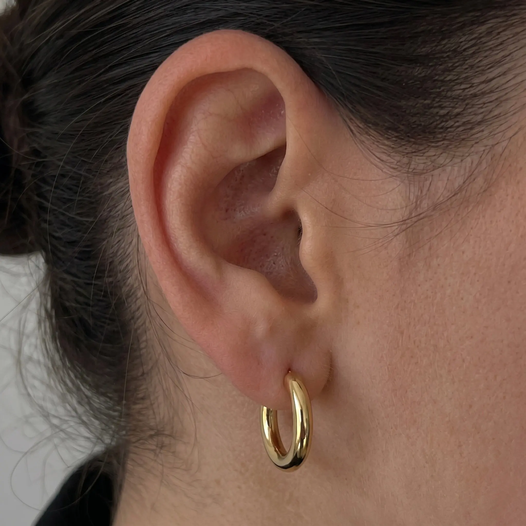 EVRY JEWELS Gold or Silver Plated Women's Hypoallergenic Soho 2.0 Hoops