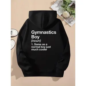 Funny Gymnastics Definition Hooded Long Sleeve Hoodie for Women - Trendy Athletic Print Design Perfect for Sports Lovers and Gymnastics Fans - Soft and Comfortable with Unique Artwork