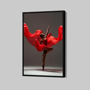 [SALE UP TO 40%] [Unframed] Black Ballerina Poster African Woman Dancer Canvas Print African Wall Art Black Girl Framed Canvas Print Home Decor P8 Birthday Gift