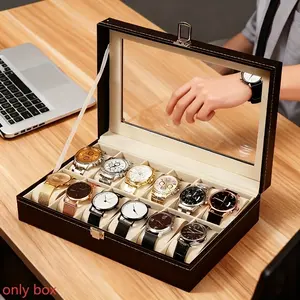Fashion Storage Gift Box, Elegant Watch Case, Waterproof and Dustproof, All-Round Protection for Your Watch, Surprise Gift for Family, Mystery Reward for Home Parties, Christmas Mystery Surprise, 1 pc, Black, y-k-22-12