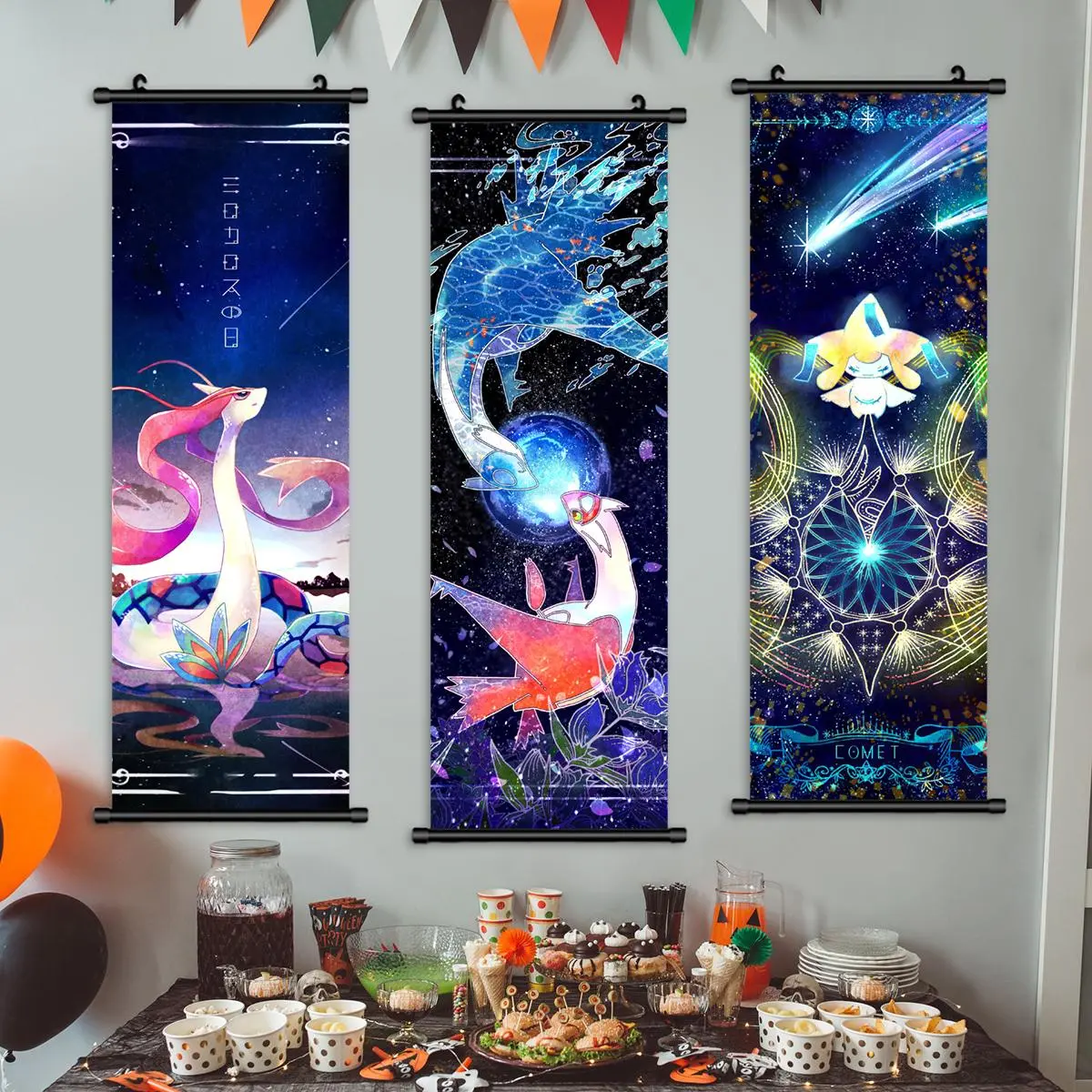 Cartoon Pet Pattern Wall Banner, 3 Counts/set Colorful Modern Artistic Canvas Wall Art, Decorative Artwork, Wall Decor for Home Living Room Bedroom Study Room, Poster, Anime Design, Decoration Items