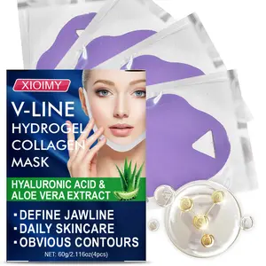 Hydrating V-Line Lifting Mask Set, Collagen & Aloe Vera Gel Masks, Firming Neck Lift Patches, Moisturizing Face Care, Single Pack, Moisture