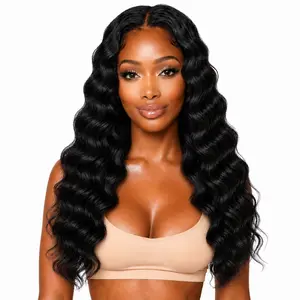 13x4 Deep Wave Color Lace Front Wigs Human Hair Wigs 180% Density For Black Women