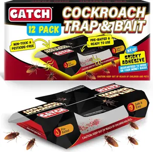 Roach & Insect Sticky Traps – Glue Boards for Cockroaches, Ants, Spiders, and Crickets | Easy Setup Multi-Pest Catcher for Indoor Use 6pk,12pk,24pk,60pk and 60pk