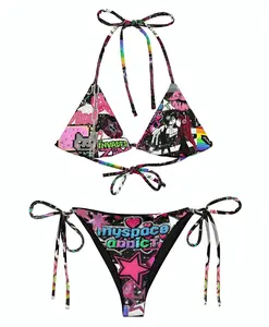 Y2K Inspired Rave Kawaii Bikini - Retro Scene Stealer for Summer Fun!