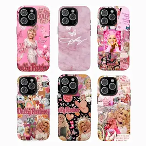 Y-Dollyyy Partonn Vintage princess Collage Phone Case,pink and cute phone case,for iPhone 16 15 14 13 12 11 17Pro Max,for Samsung S25 S24 S23 S22 Ultra,Protective Cover,give her/him a gift for Christmas and Thanksgiving