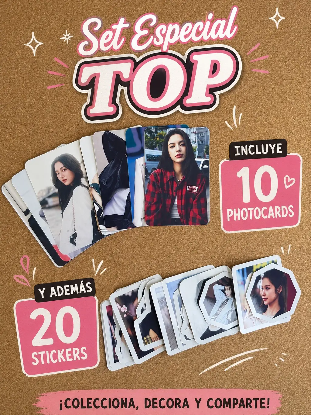 Set Especial Top - 20 stickers y 10 Photocards