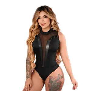 SEXY COLOMBIAN BODYSUIT IN VEIL AND SPANDEX FABRIC ONE SIZE