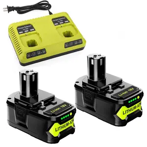 2Pack 8.0Ah P108 Replacement for Ryobi 18v Battery P102 P103 P104 P105 P107 P109 18 Volt Battery + for Ryobi P117 18V Dual Charger Station