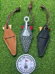Leather holder for Tomo Golf Ninja Divot Tool and Golf Tees