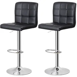 Segawe Set of Two Home Height Adjustable Armless Spa Bar Stools 360-Degree Swivel, Barstools Counter Height, Height Adjustable Chair