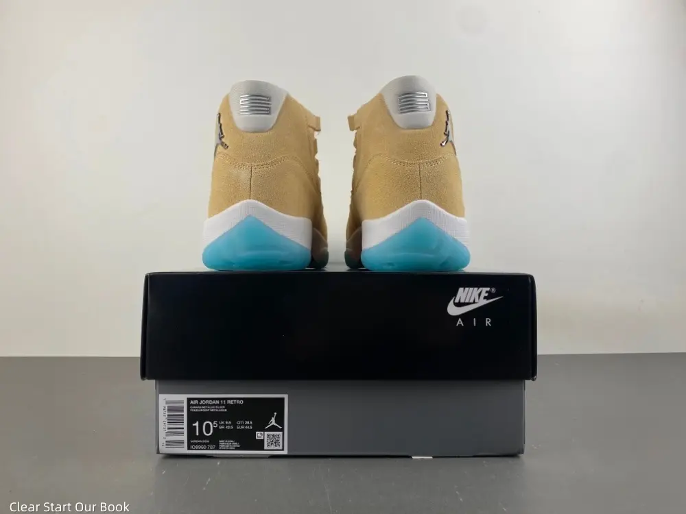 Retro High Top Basketball Shoes Soft Nubuck Leather Upper Heel Wrap Support Full Flexible Cushion Wear-resistant Cyan Non-slip Traction Outsole Unisex Brand New Sealed Stored in Original Shoe Box For Skateboarding & Urban Commute