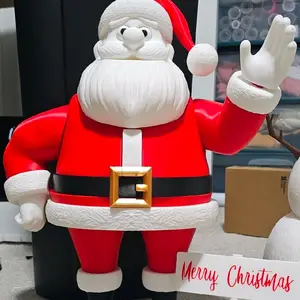 18" Santa Claus - The Perfect Holiday Centerpiece 3D Printed Festive Decoration for Christmas Tree Mantel or Village