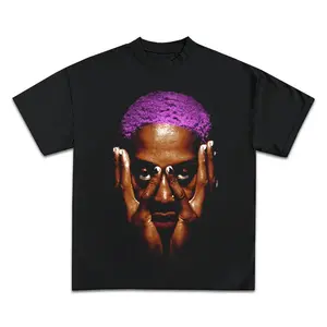 Dennis Rodman Jumbo Purple T-Shirt Front Print, All Color, For Women, For Men