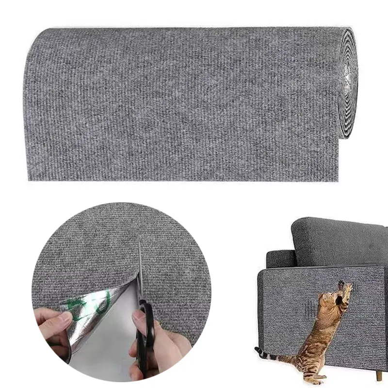 Self-Stick Cat Scratch Pads Adhesive Cat Claw Deterrent Sheet Trimmable Furniture Protector for Sofa Couch Doors Cat Tree Replacement Scratcher Mat Perfect Stocking Stuffer for Christmas Pet Supplies