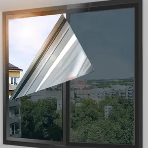 One Way Perspective Glass Film, 1 Roll Heat Blocking Window Tint, UV Sun Blocking Heat Control Window Film, Window Privacy Films for Home Office Car