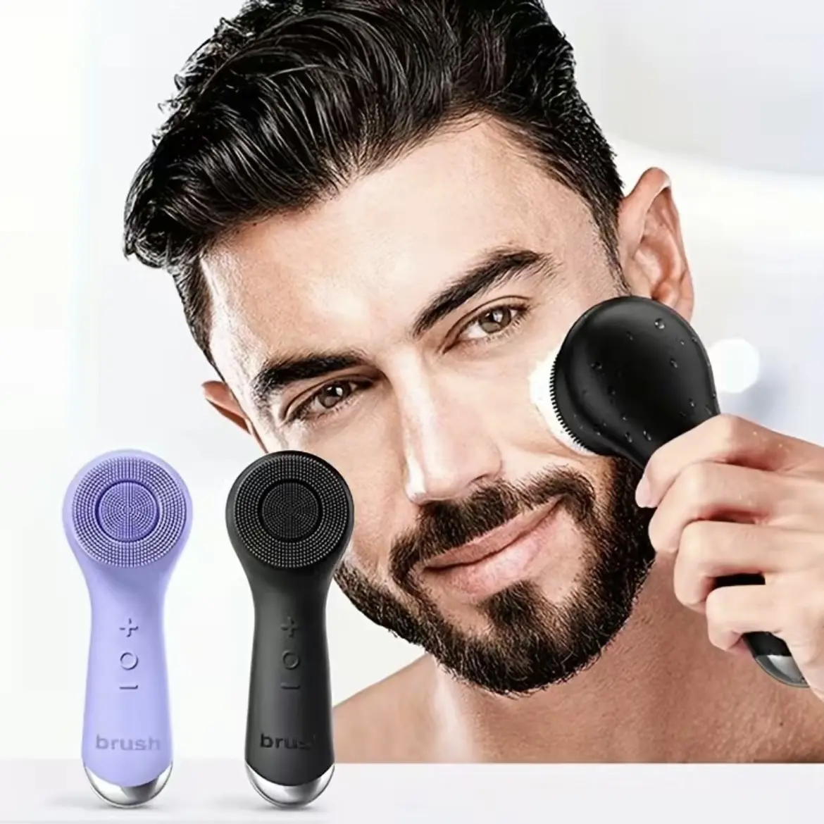 Electric Sonic Facial Silicone Cleansing Brush - Face Scrubber, Silicone Pore Brush, Gentle Deep Cleansing for All Skin Types, Anti-Aging, Derma Roller Alternative, Waterproof (TikTok Shop Spring Glow Up)